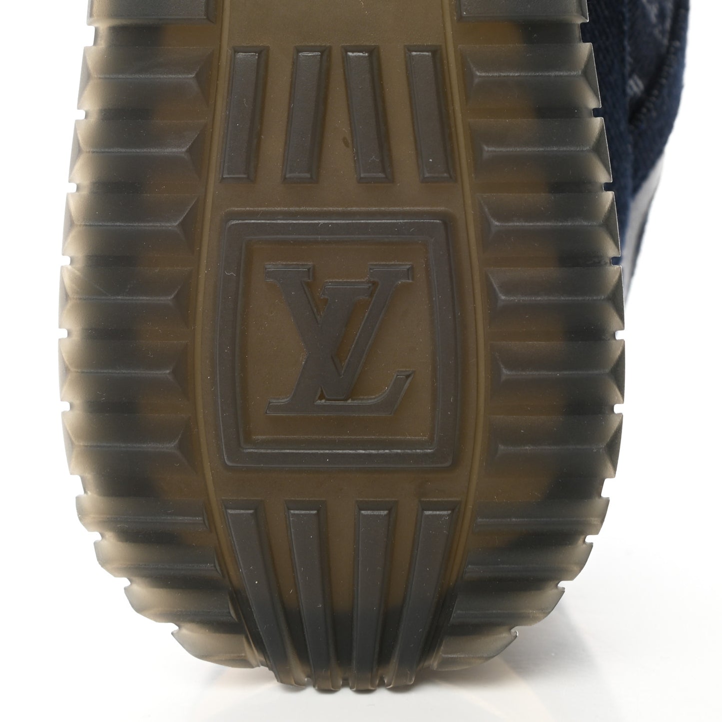 Denim Monogram Run Away Sneakers 36 Blue