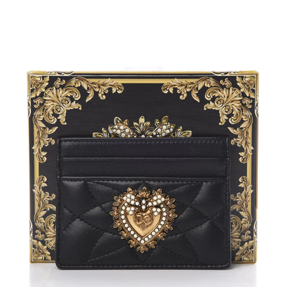 Dolce & Gabbana Nappa Matelasse Devotion Card Holder Black 6 of 6
