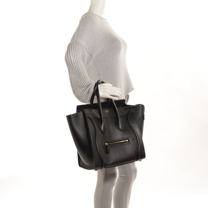 Celine Smooth Calfskin Mini Luggage Black 2 of 9