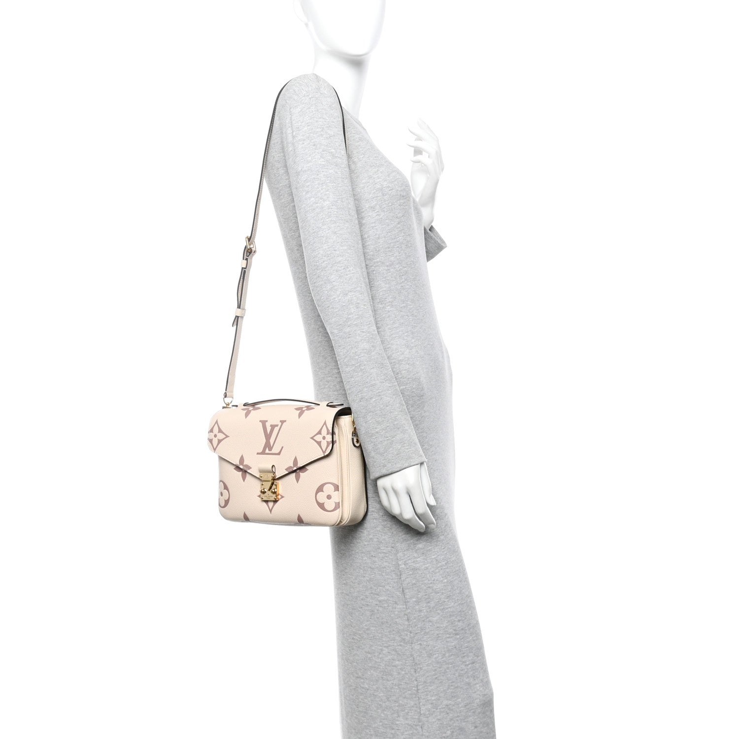 Louis Vuitton Empreinte Monogram Giant Pochette Metis Creme Bois de Rose 2 of 12
