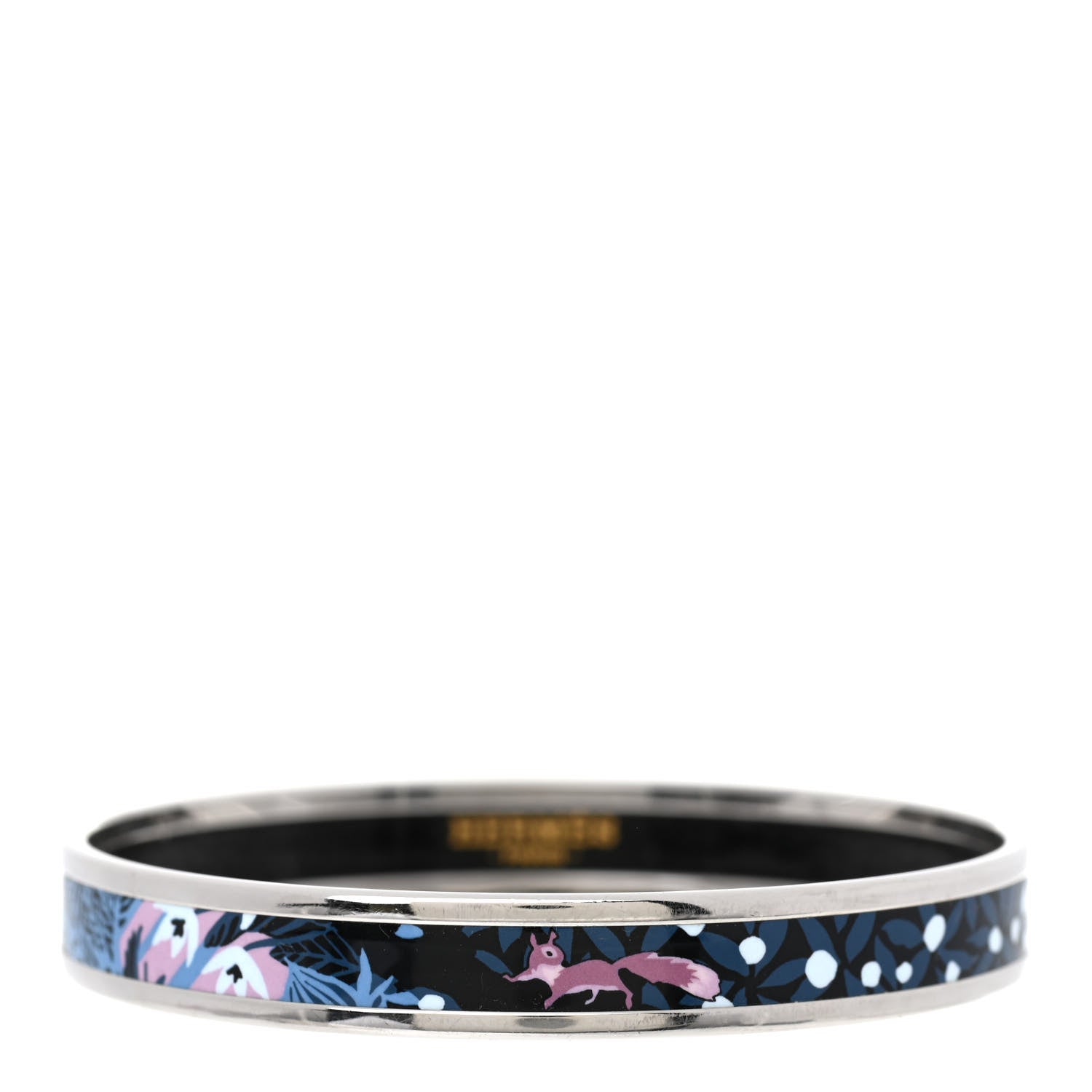 Hermes Enamel Printed Narrow Dans un Jardin Anglais Bracelet 65 Arts And Crafts 1 of 5