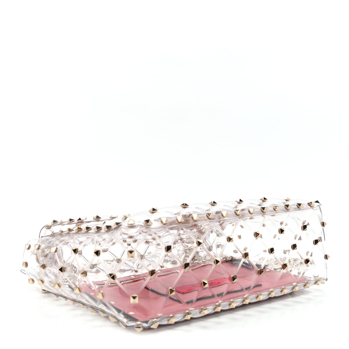 PVC Medium Rockstud Spike Shoulder Bag