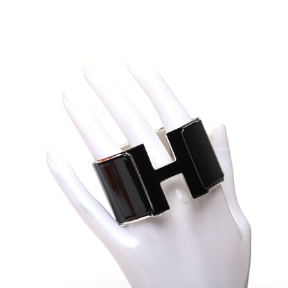 Hermes Enamel Extra Wide Clic Clac H Bracelet PM Black 2 of 5
