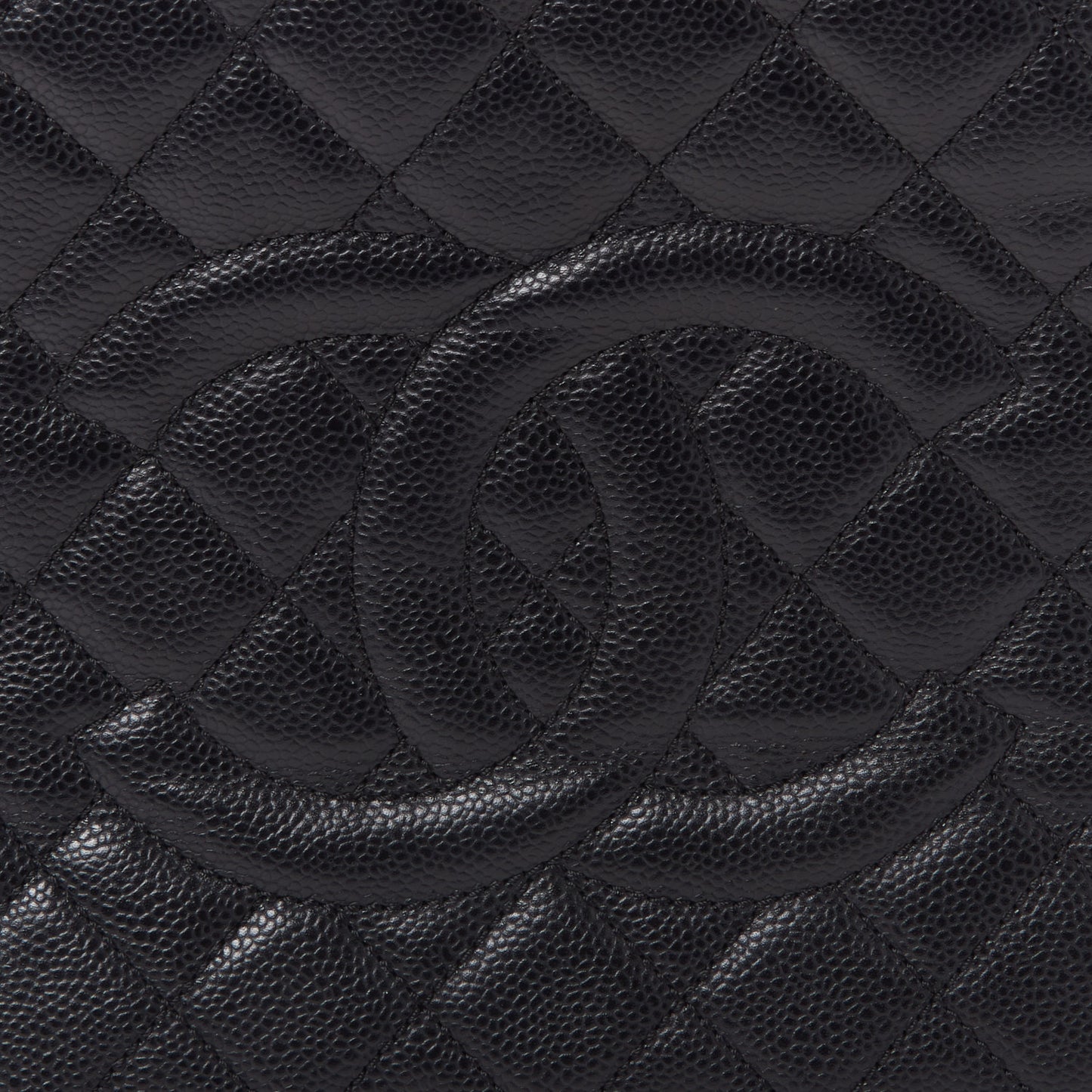Caviar Quilted Grand Shopping Tote GST Black