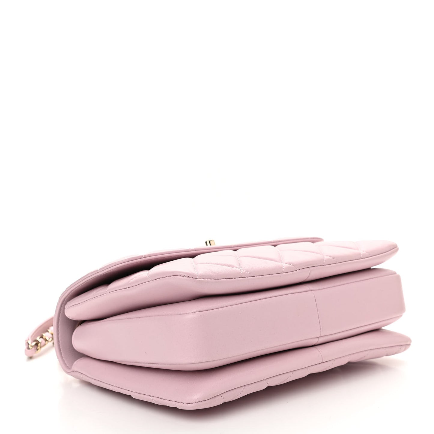 Lambskin Quilted Small Trendy CC Flap Dual Handle Bag Light Pink