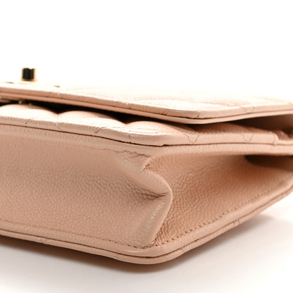 Chanel Caviar Quilted Bow Wallet On Chain WOC Light Beige 11 of 11