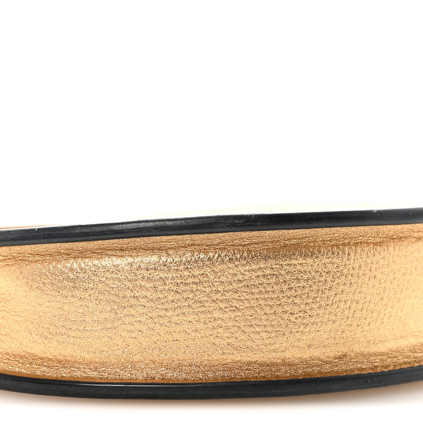Metallic Grainy Calfskin Mini Vlogo Hobo Bag Gold