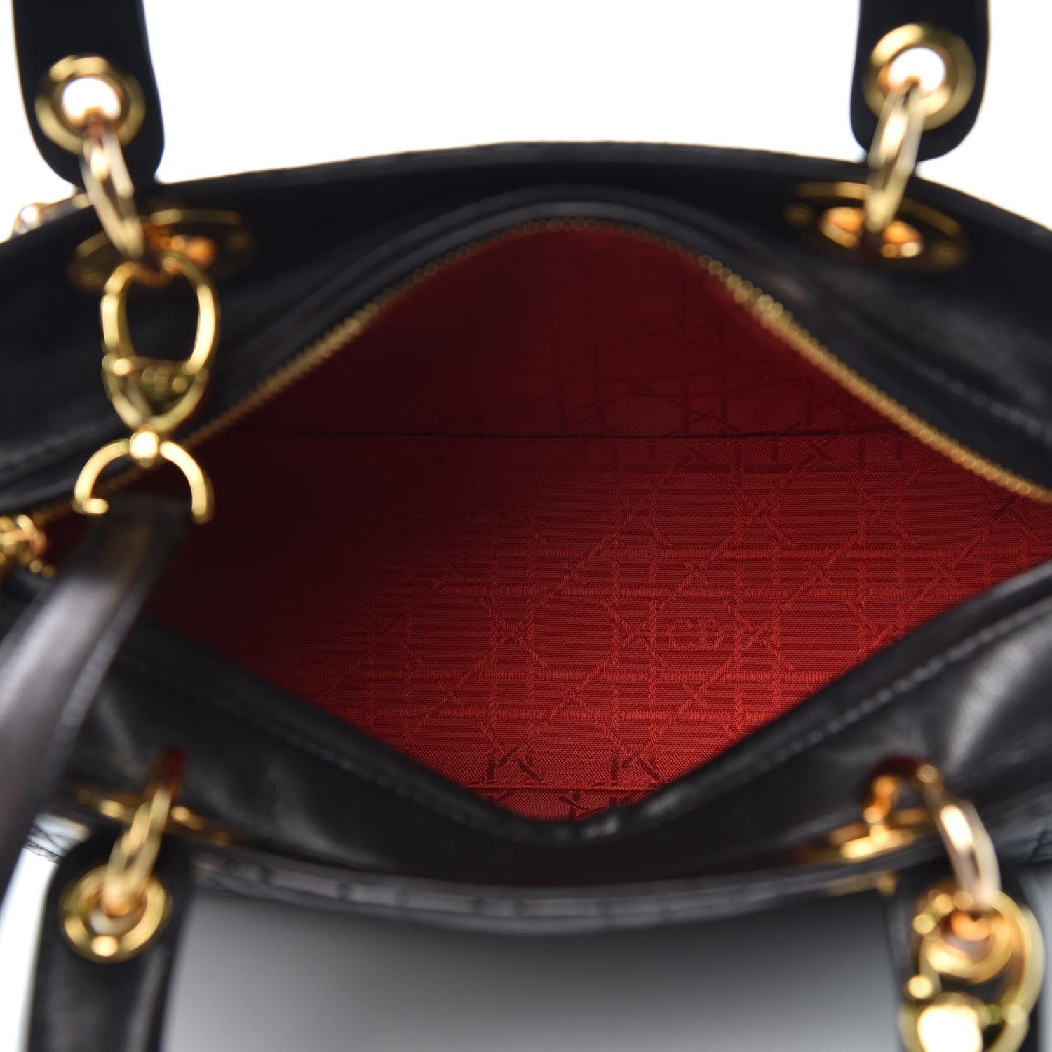 Christian Dior Lambskin Cannage Medium Lady Dior Black 5 of 11