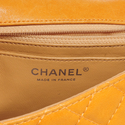 Chanel Glazed Lambskin Quilted Mini Bijoux Chain Square Flap Mango 6 of 8