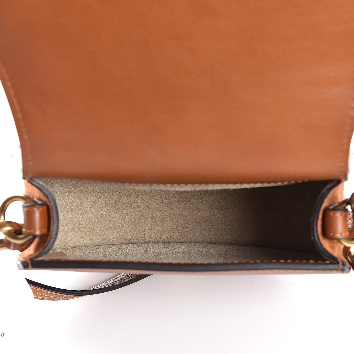 Calfskin Suede Small Nile Bracelet Bag Caramel