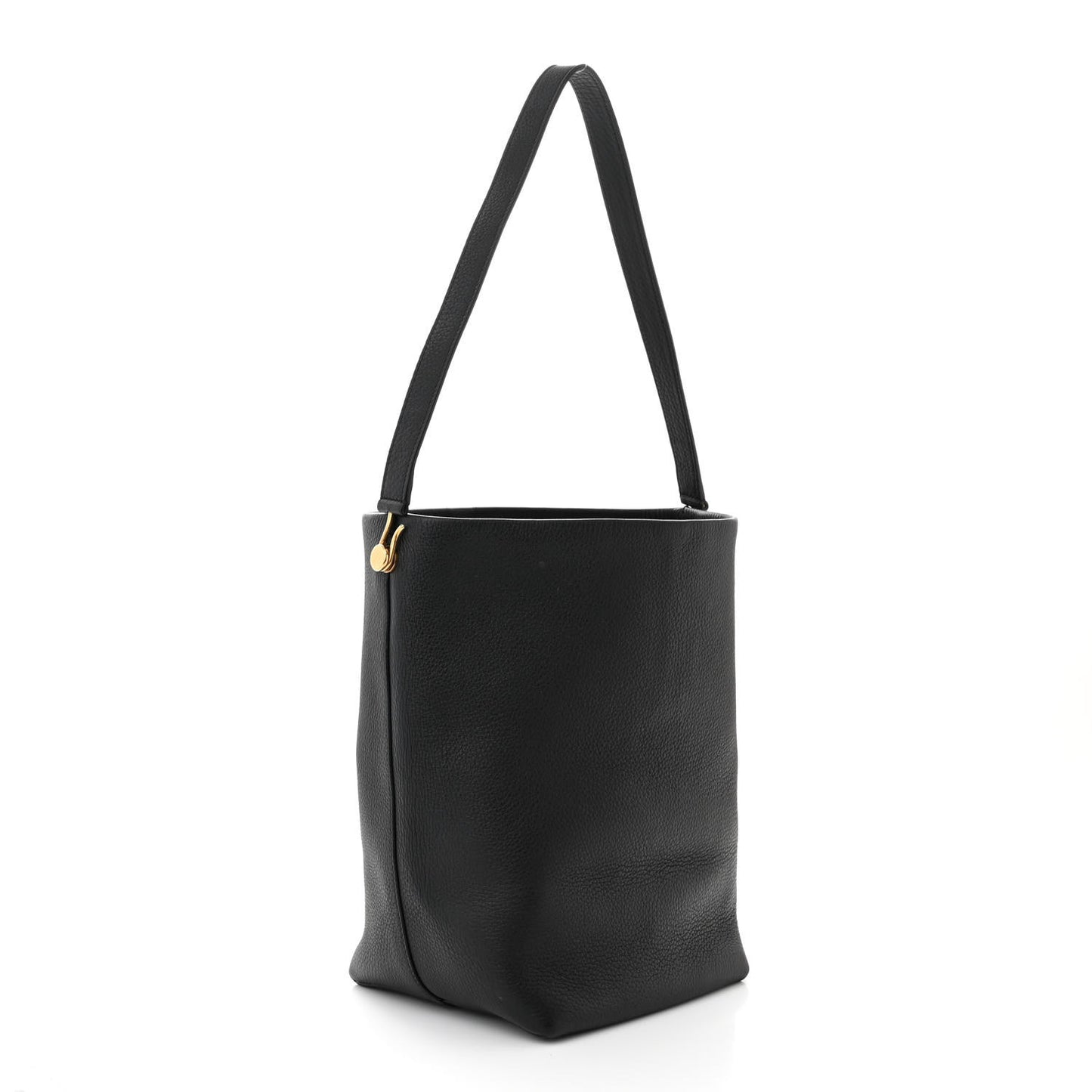 Grained Calfskin Medium N/S Park Tote Black