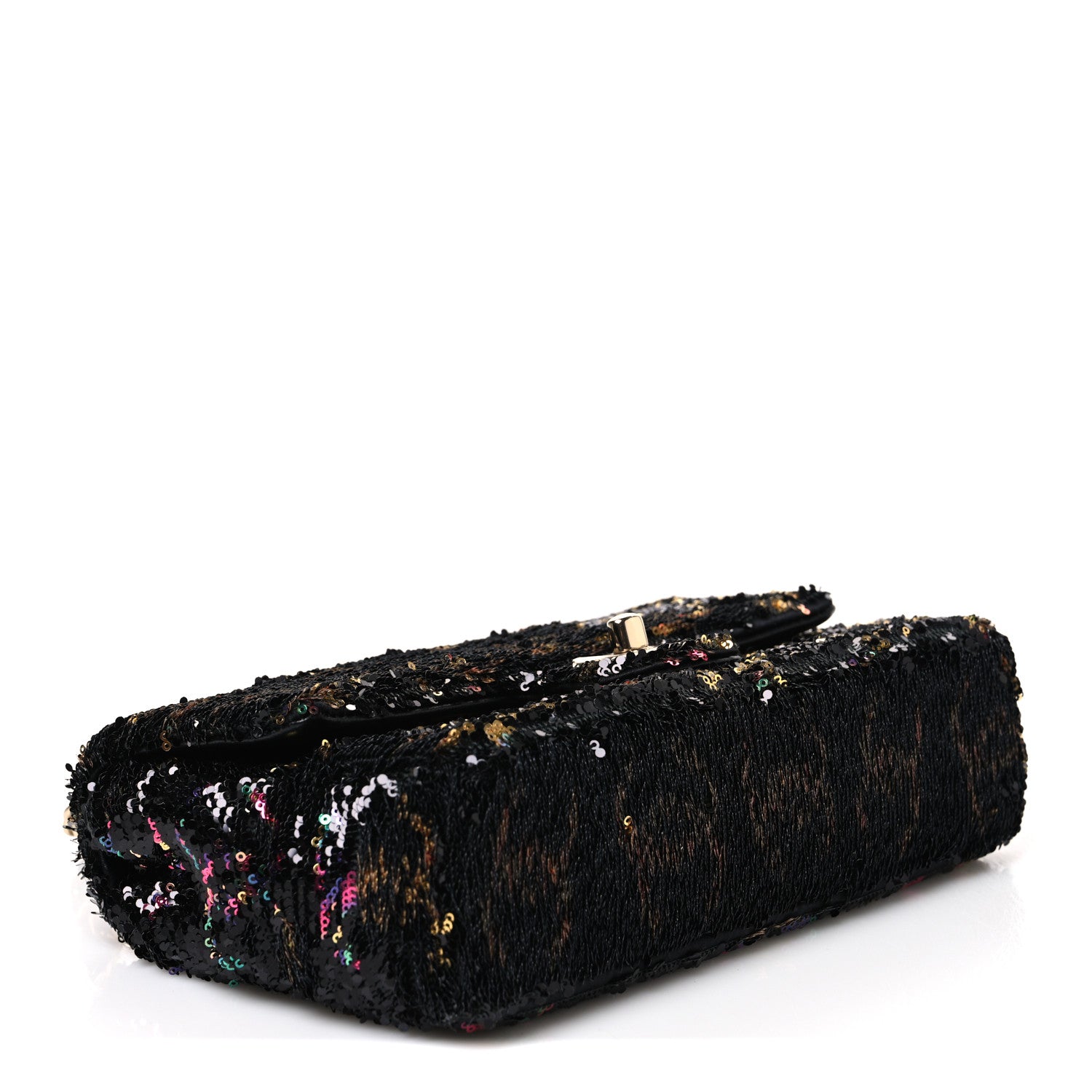 Chanel Sequin CC Small Single Flap Black Multicolor 4 of 10