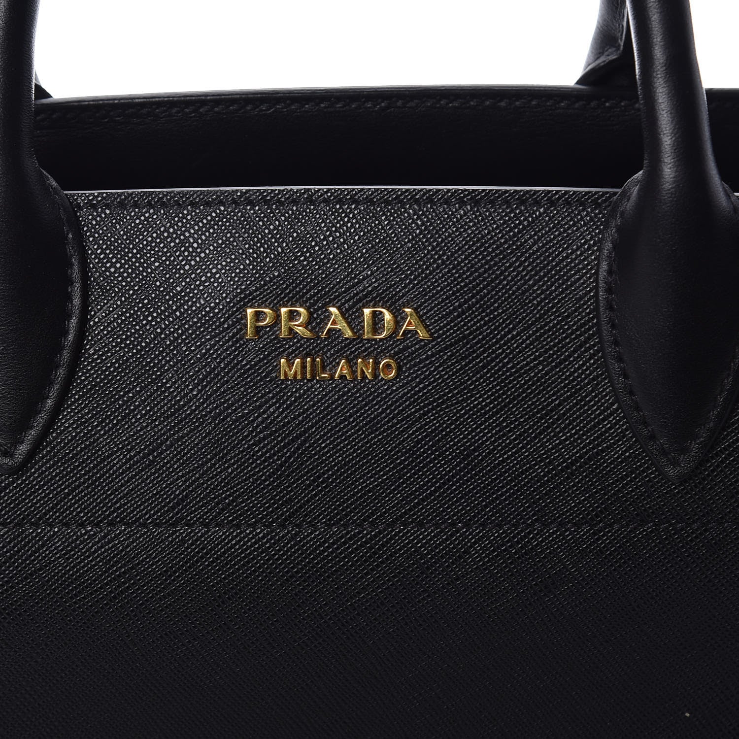 Prada Saffiano City Calfskin Medium Bibliothèque Top Handle Black 9 of 11