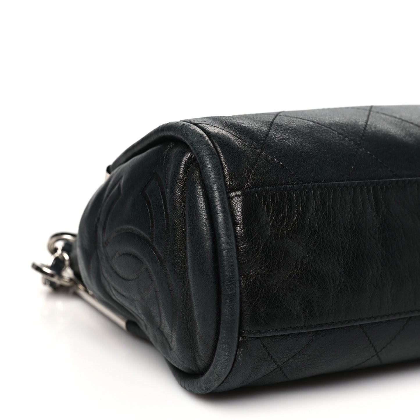Lambskin Stitched Medium Ultimate Soft Tote Black