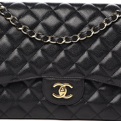 Chanel Caviar Quilted Jumbo Double Flap Black 14 of 14