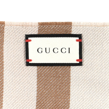 Gucci Wool GG Monogram Scarf Brown 5 of 9