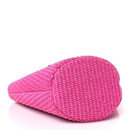 Dolce & Gabbana Woven Raffia Logo Tote Fuchsia 4 of 9
