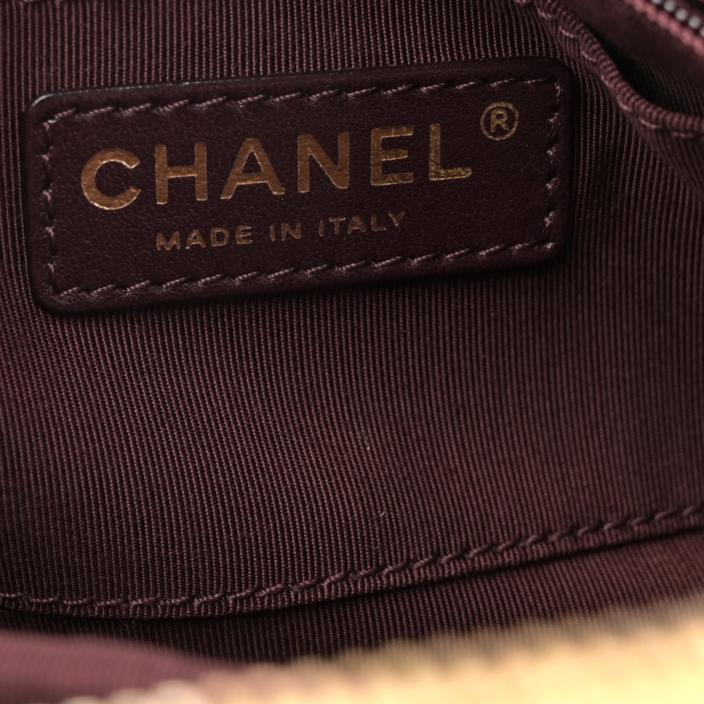 Lambskin Sheepskin Chevron Camera Case Black Gold