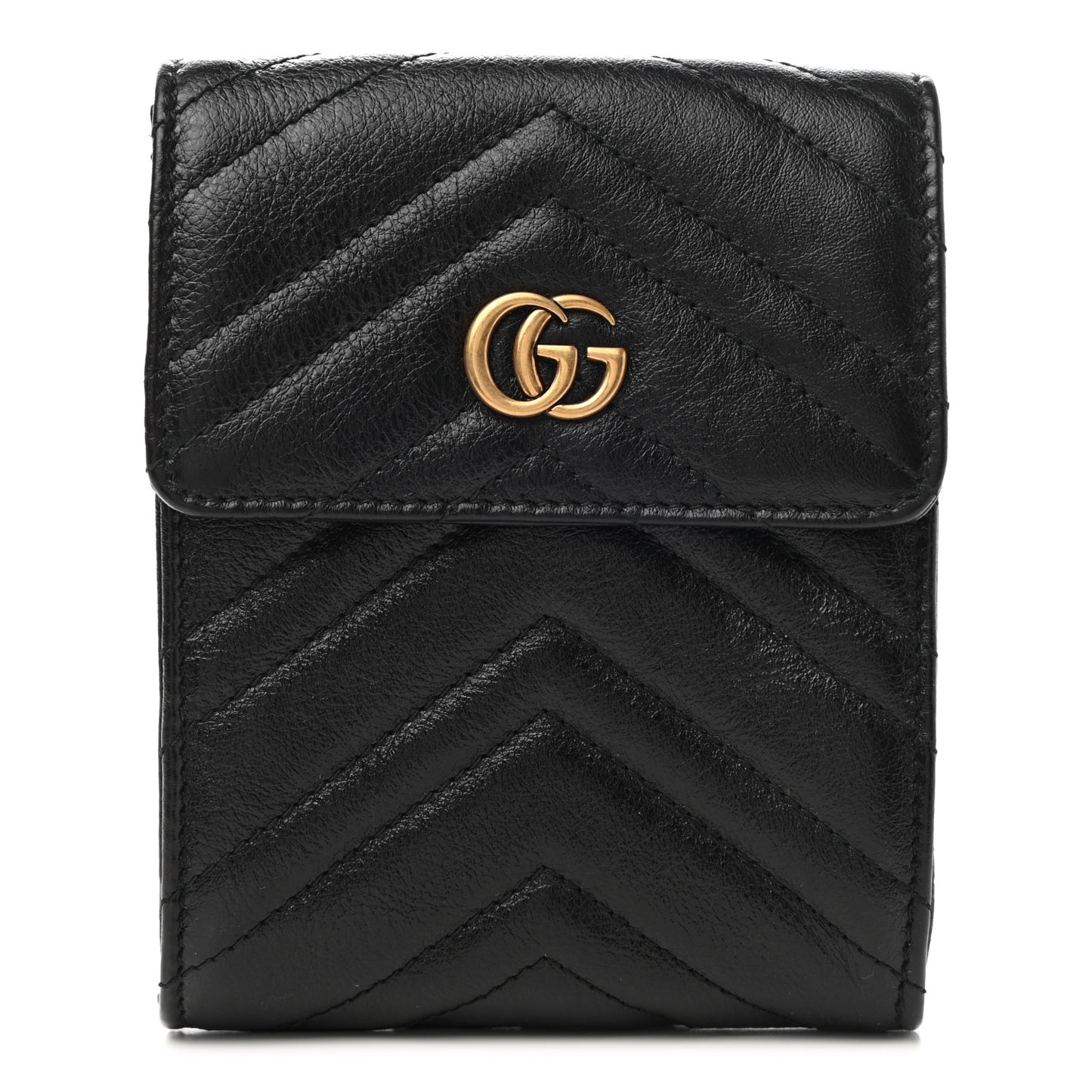Calfskin Matelasse GG Marmont 2.0 Multi Belt Bag Pouch Black