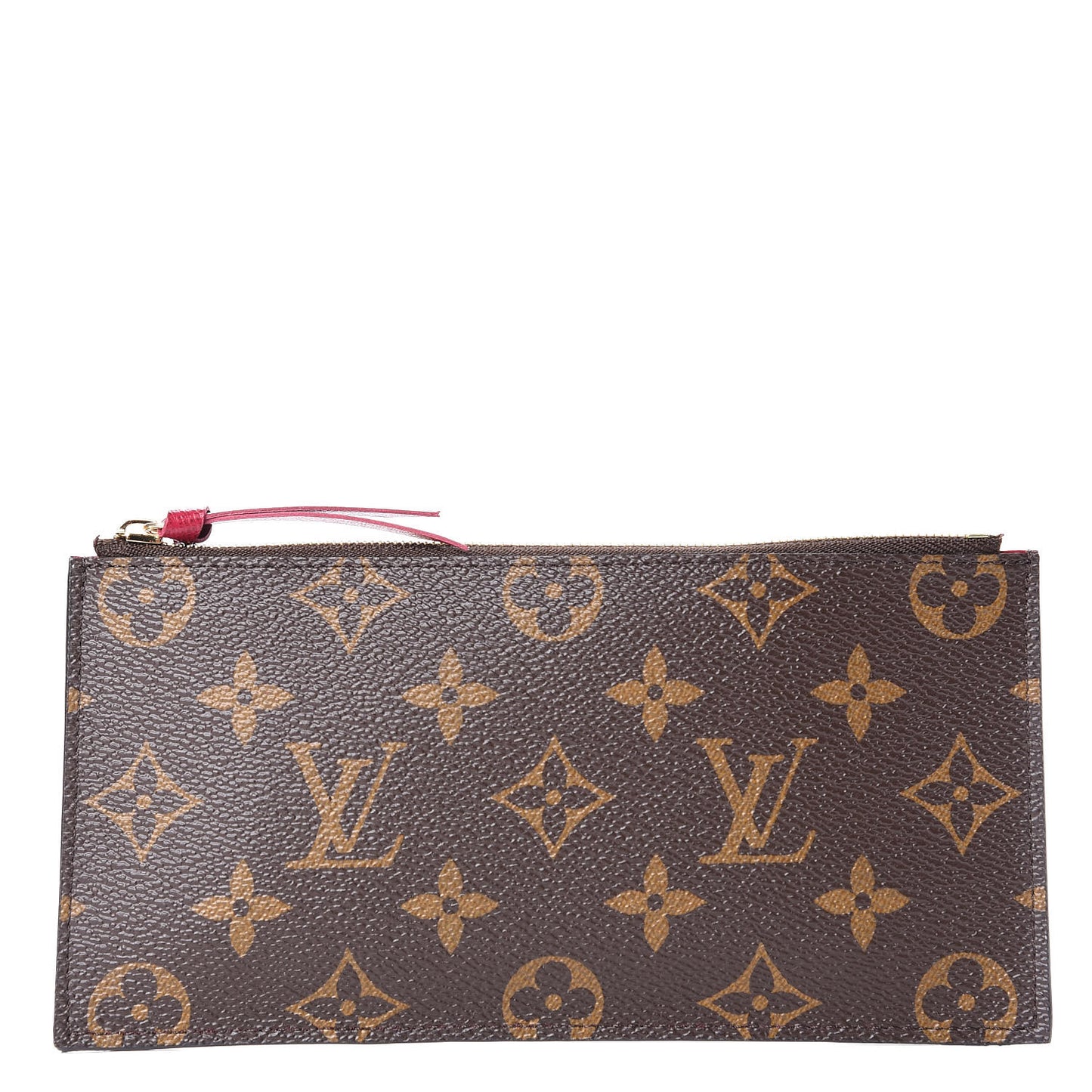 Monogram Felicie Chain Wallet Zippered Insert Fuchsia