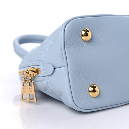 Louis Vuitton Calfskin Bubblegram Alma BB Ice Blue 7 of 8