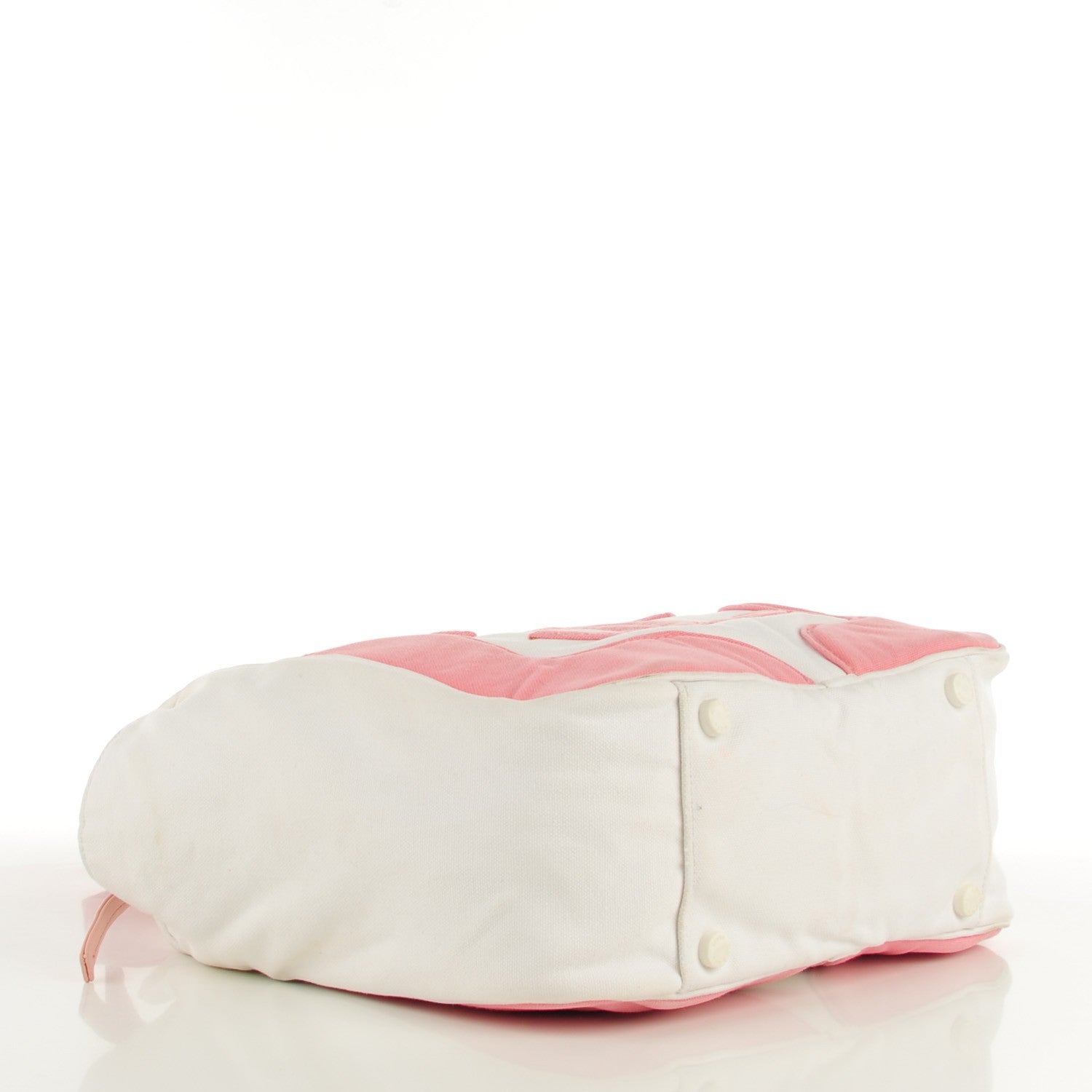 Chanel Canvas CC Handbag White Pink 4 of 7