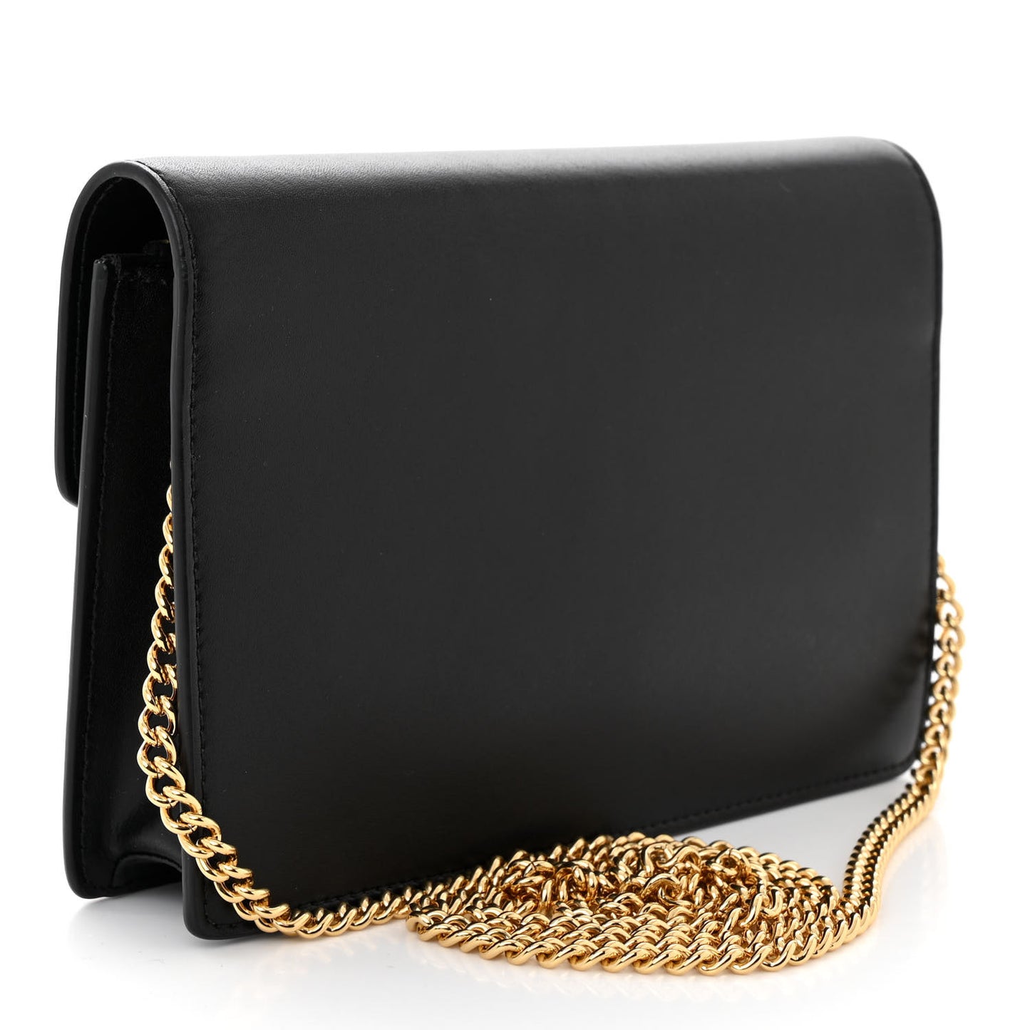 Vitello Liberty Lucido F is Fendi Medium Envelope Wallet on Chain Black
