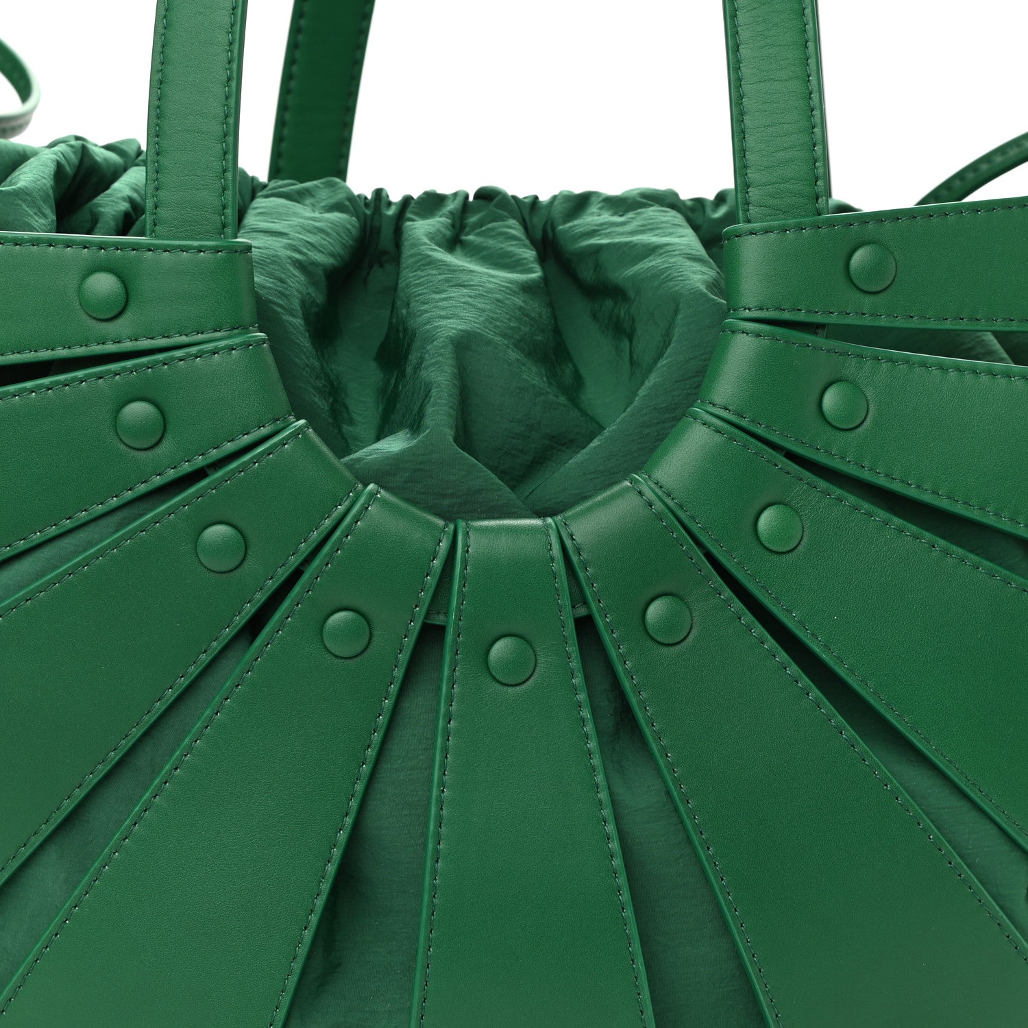 Bottega Veneta French Calfskin Shell Bag Racing Green 8 of 10