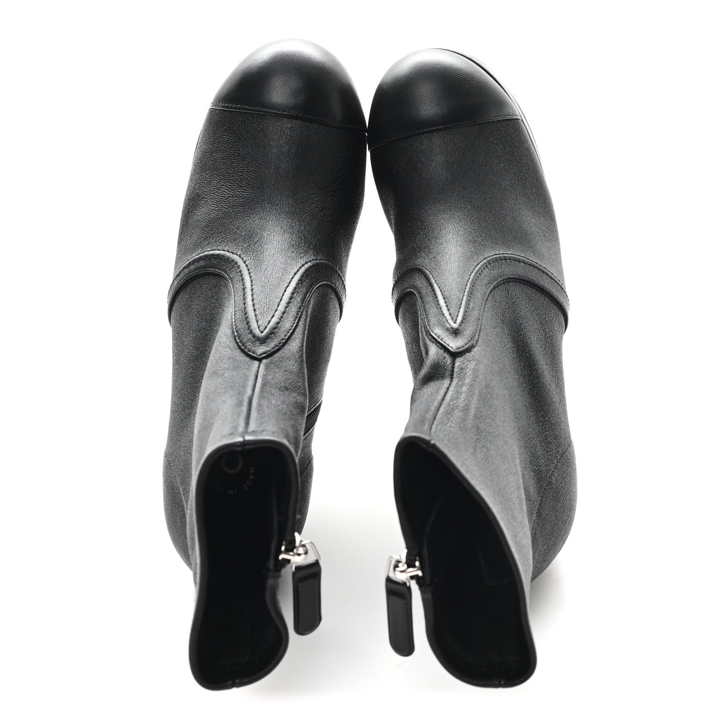 Chanel Lambskin Platform Short Boots 39 Black 2 of 9
