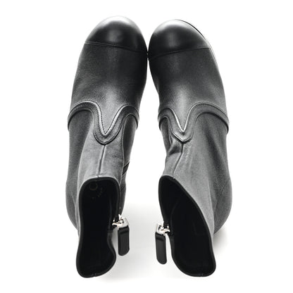 Chanel Lambskin Platform Short Boots 39 Black 2 of 9
