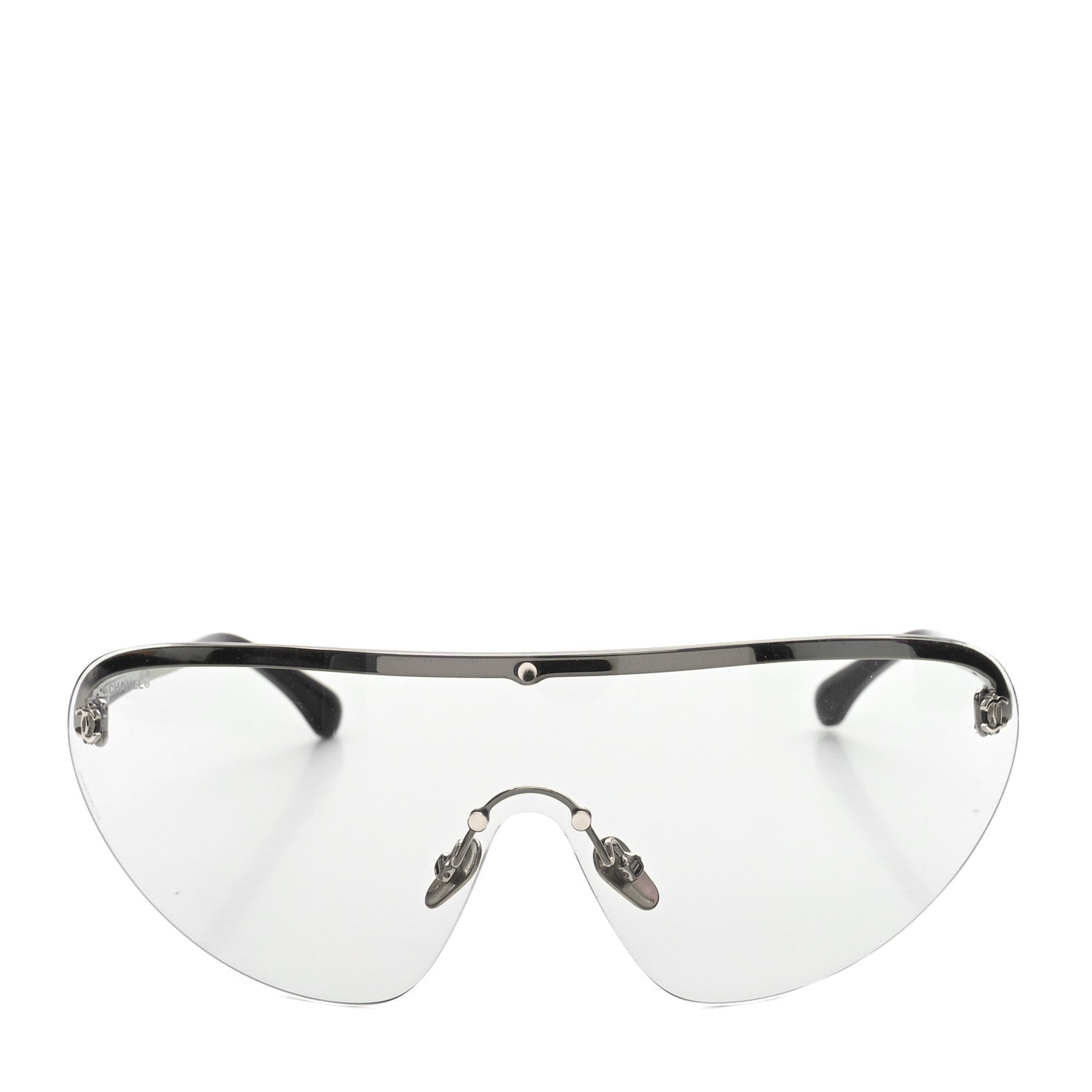 Chanel Metal Shield Sunglasses 71654 Silver 2 of 7