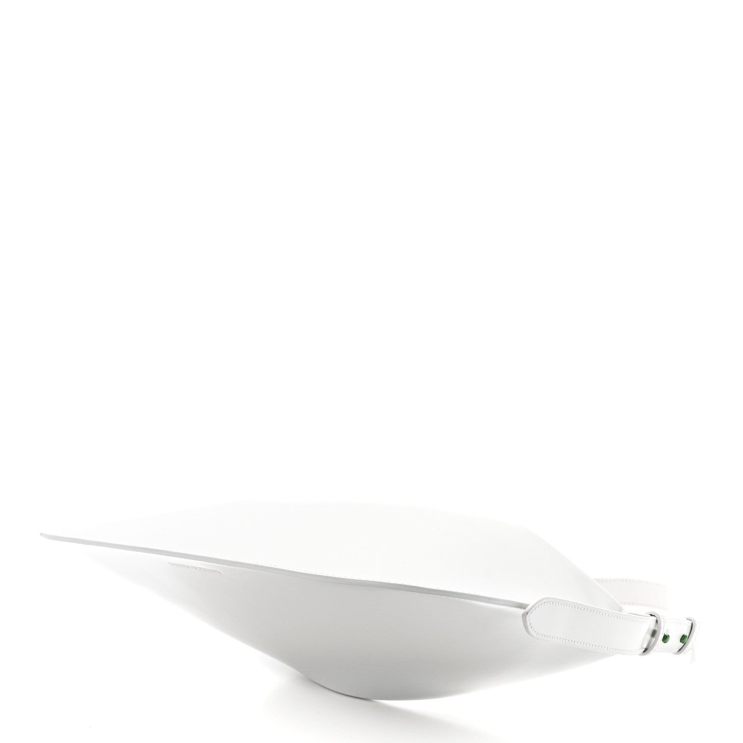 Bottega Veneta Brushed Calfskin Cradle Fold Over Shoulder Bag White Parakeet 9 of 11