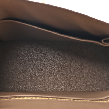 Hermes Chevre Mysore Horseshoe Kelly Sellier 25 Gris Asphalte Craie 5 of 12