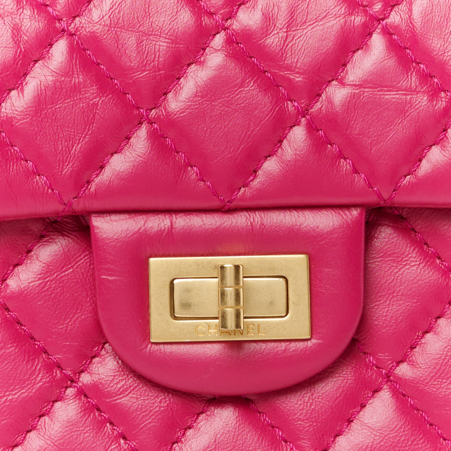 Chanel Aged Calfskin Quilted 2.55 Reissue Mini Flap Fuchsia 8 of 10