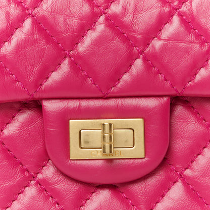 Chanel Aged Calfskin Quilted 2.55 Reissue Mini Flap Fuchsia 8 of 10