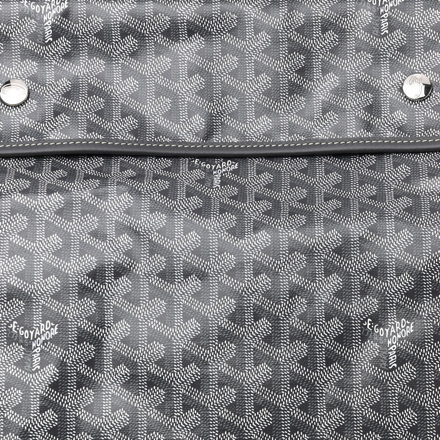 Goyardine Saint Leger Soft Briefcase Backpack Grey