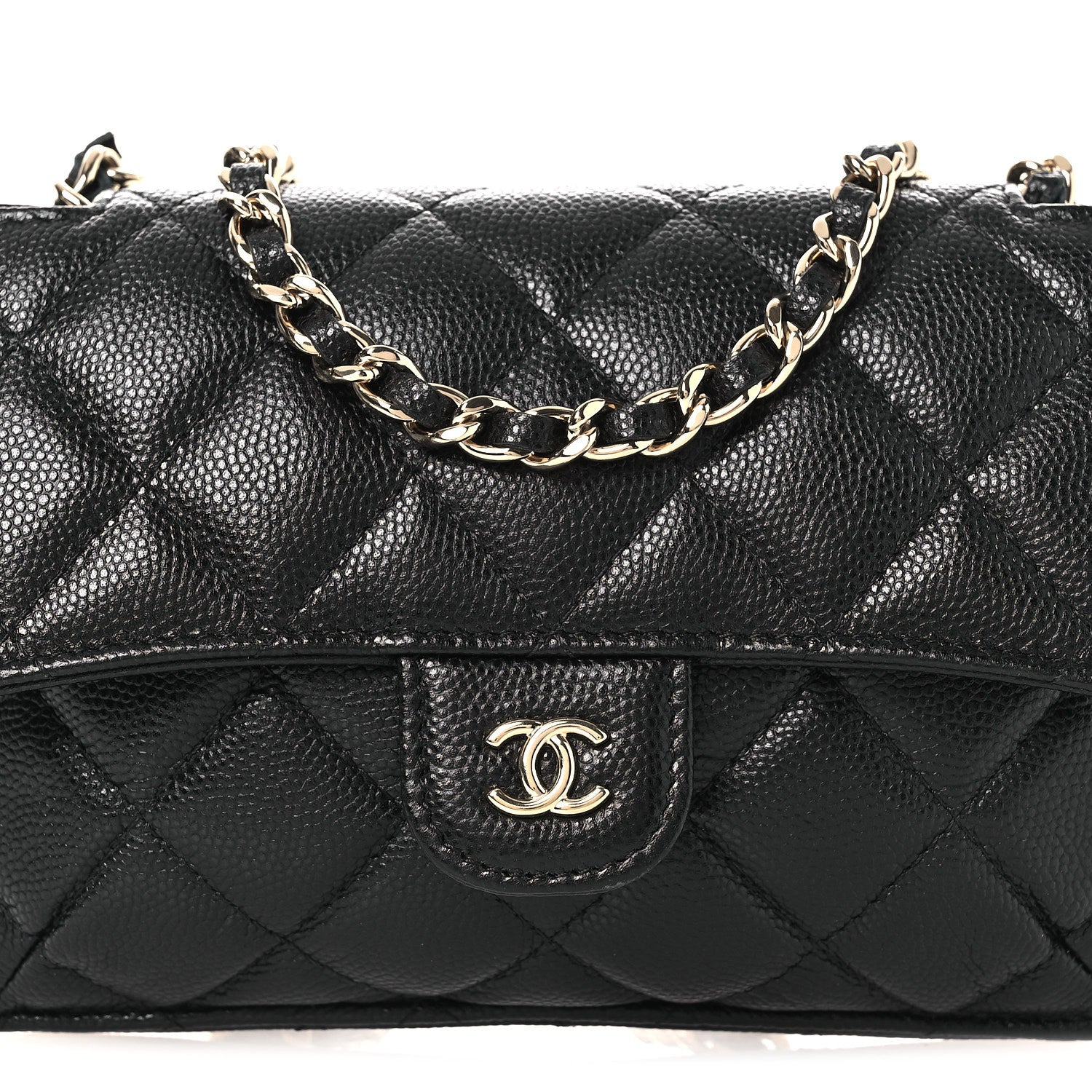 Chanel Caviar Fabric Graffiti Foldable Tote Bag With Chain Black Multicolor 13 of 19