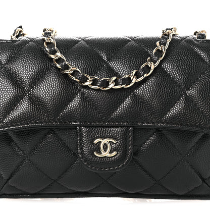 Chanel Caviar Fabric Graffiti Foldable Tote Bag With Chain Black Multicolor 13 of 19
