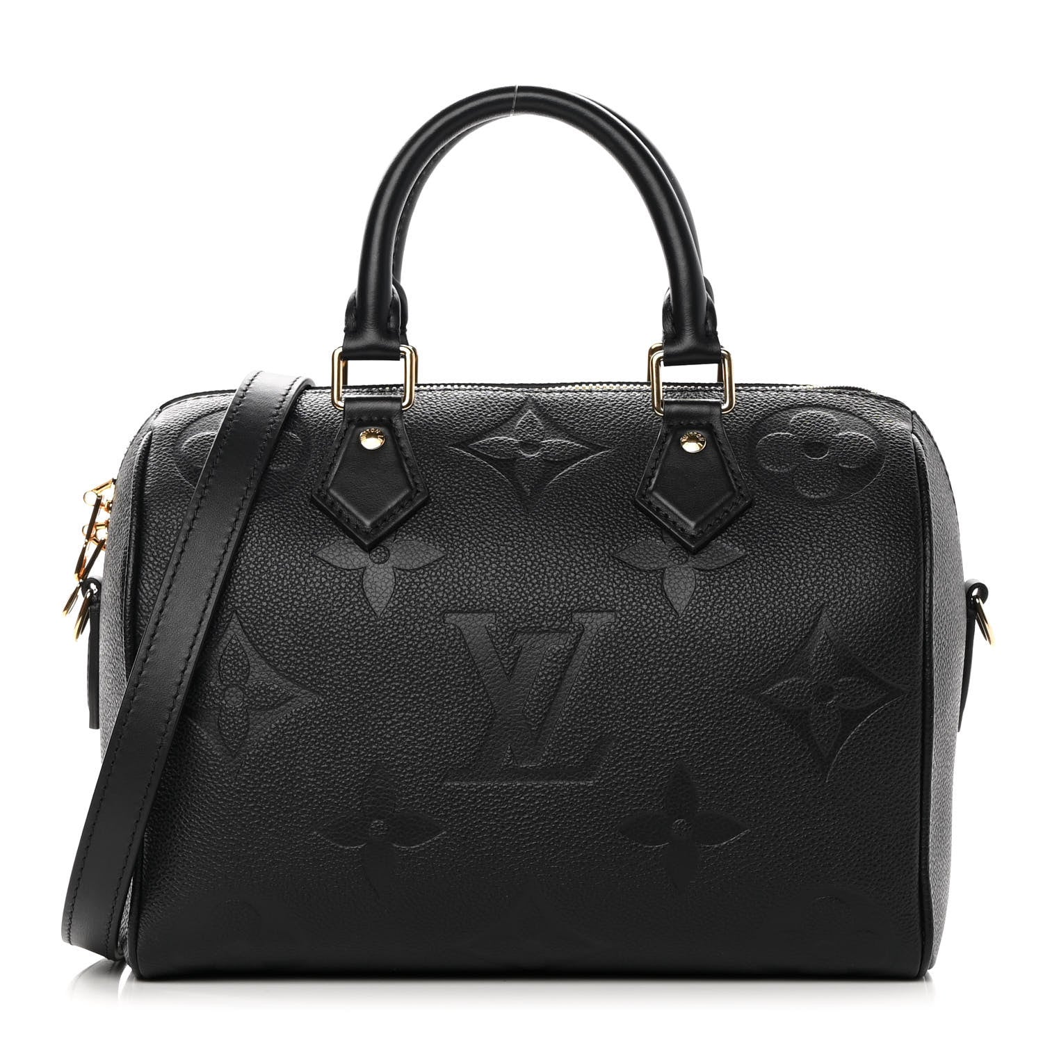 Louis Vuitton Empreinte Monogram Giant Speedy Bandouliere 25 Black 1 of 9