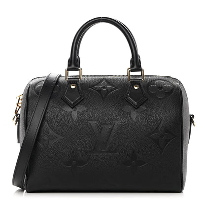 Louis Vuitton Empreinte Monogram Giant Speedy Bandouliere 25 Black 1 of 9