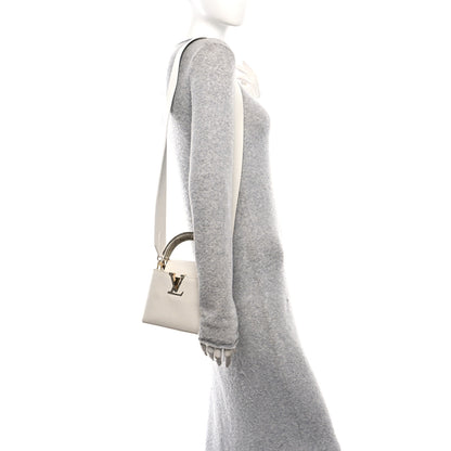 Louis Vuitton Taurillon Ayers Capucines Mini White Snow White 2 of 10