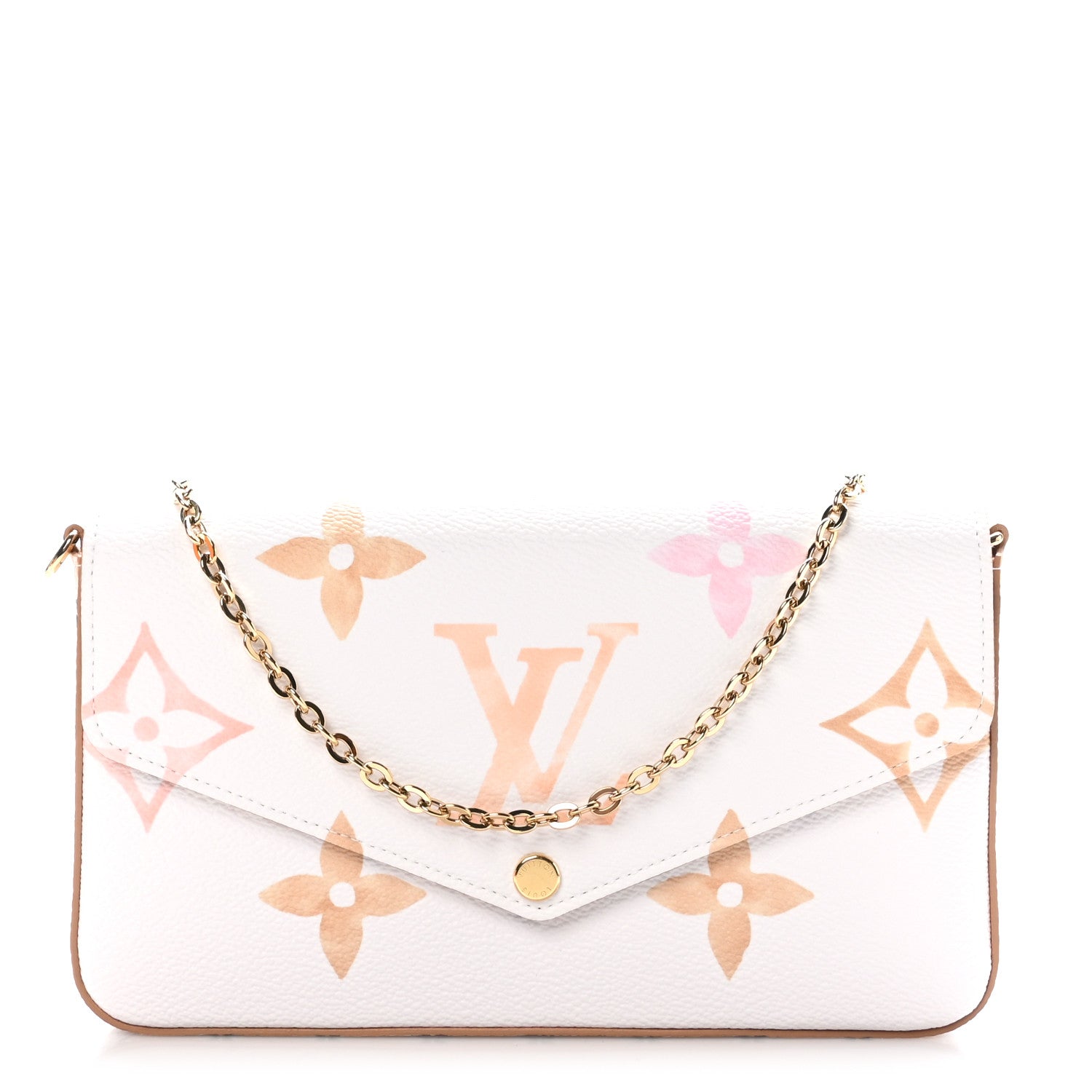 Louis Vuitton Monogram Giant By The Pool 2.0 Felicie Pochette Chain Wallet Beige 1 of 11