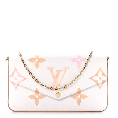 Louis Vuitton Monogram Giant By The Pool 2.0 Felicie Pochette Chain Wallet Beige 1 of 11