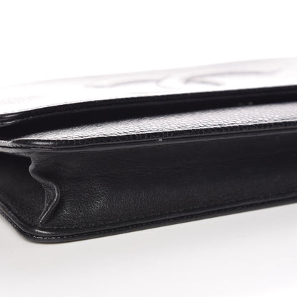Chanel Caviar Timeless CC Wallet On Chain WOC Black 9 of 17