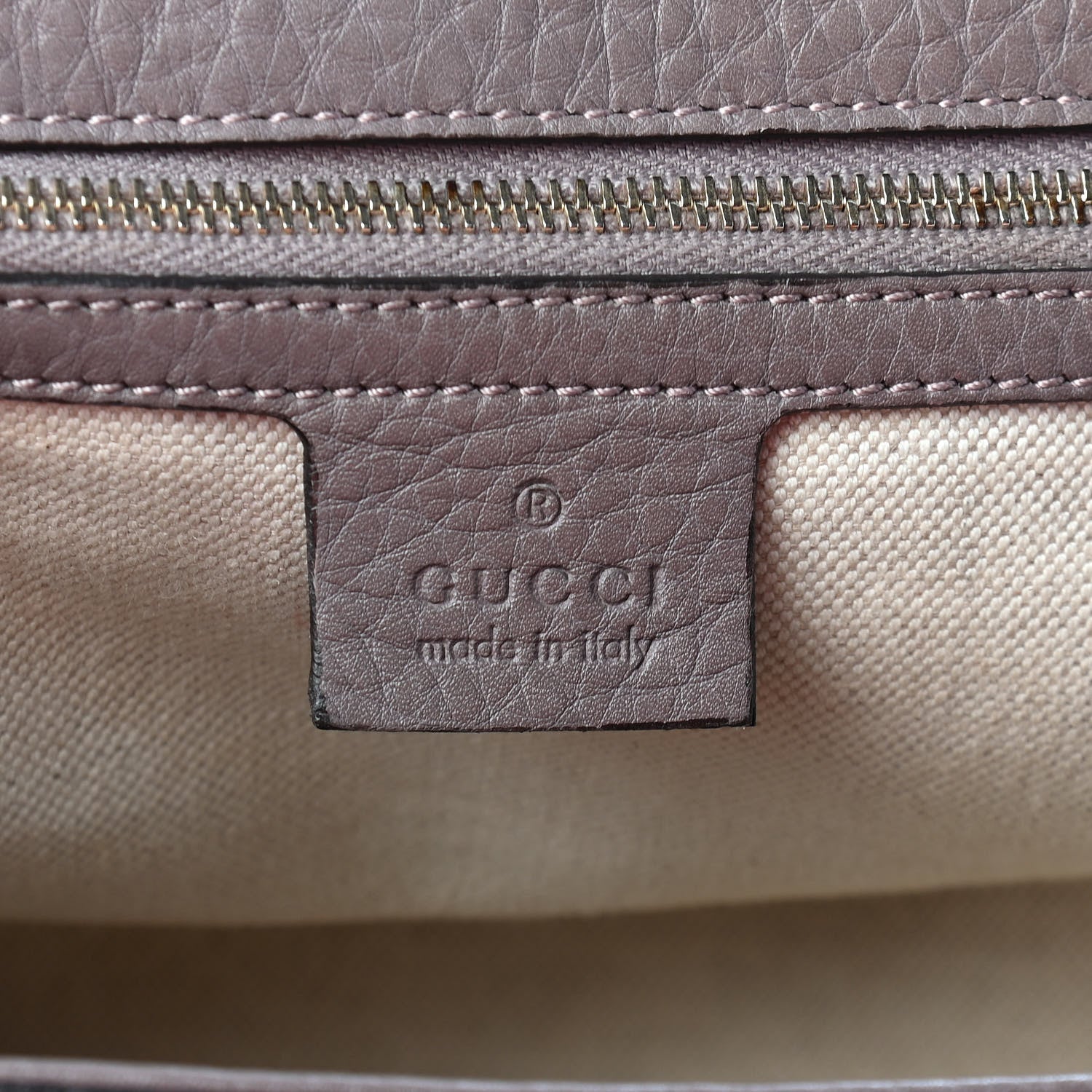 Gucci Calfskin Medium New Bamboo Top Handle Bag Mauve 6 of 9