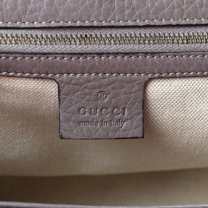 Gucci Calfskin Medium New Bamboo Top Handle Bag Mauve 6 of 9