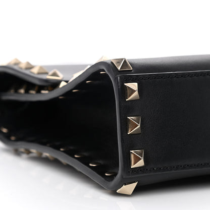 Valentino Garavani Vitello Medium Rockstud Flip Lock Crossbody Bag Black 8 of 9