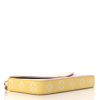 Louis Vuitton Empreinte Spring in the City Felicie Pochette Chain Wallet Pink Beige Yellow 4 of 8