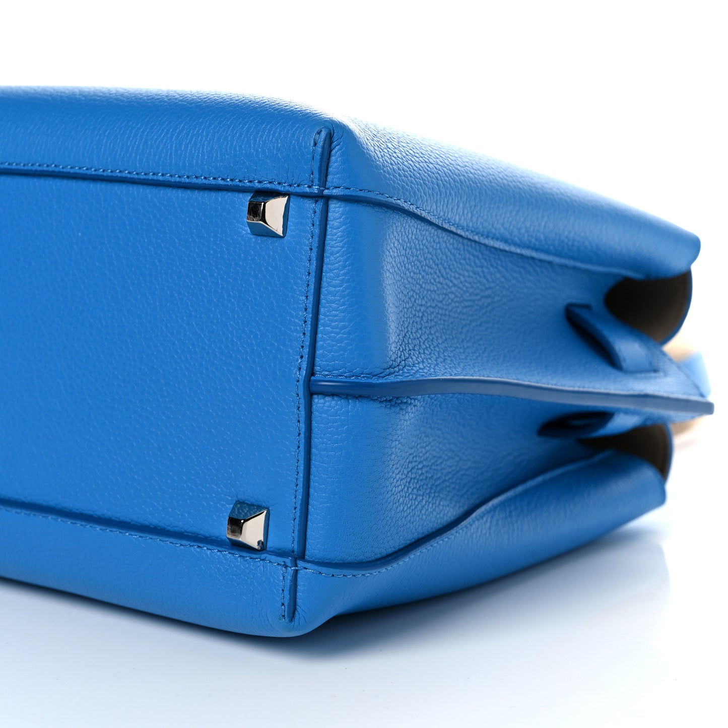 Grained Calfskin Medium Milla Tote Tile Blue