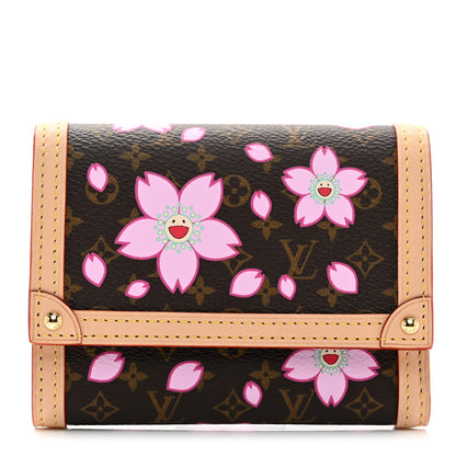 Louis Vuitton LV X TM Monogram Cherry Blossom Victorine Wallet Sakura Brown 1 of 6